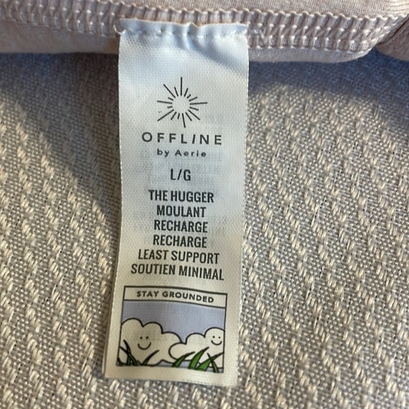 Aerie women’s large long line sports bra hugger Pink Tie-Dye Crop Top offline - Picture 5 of 7